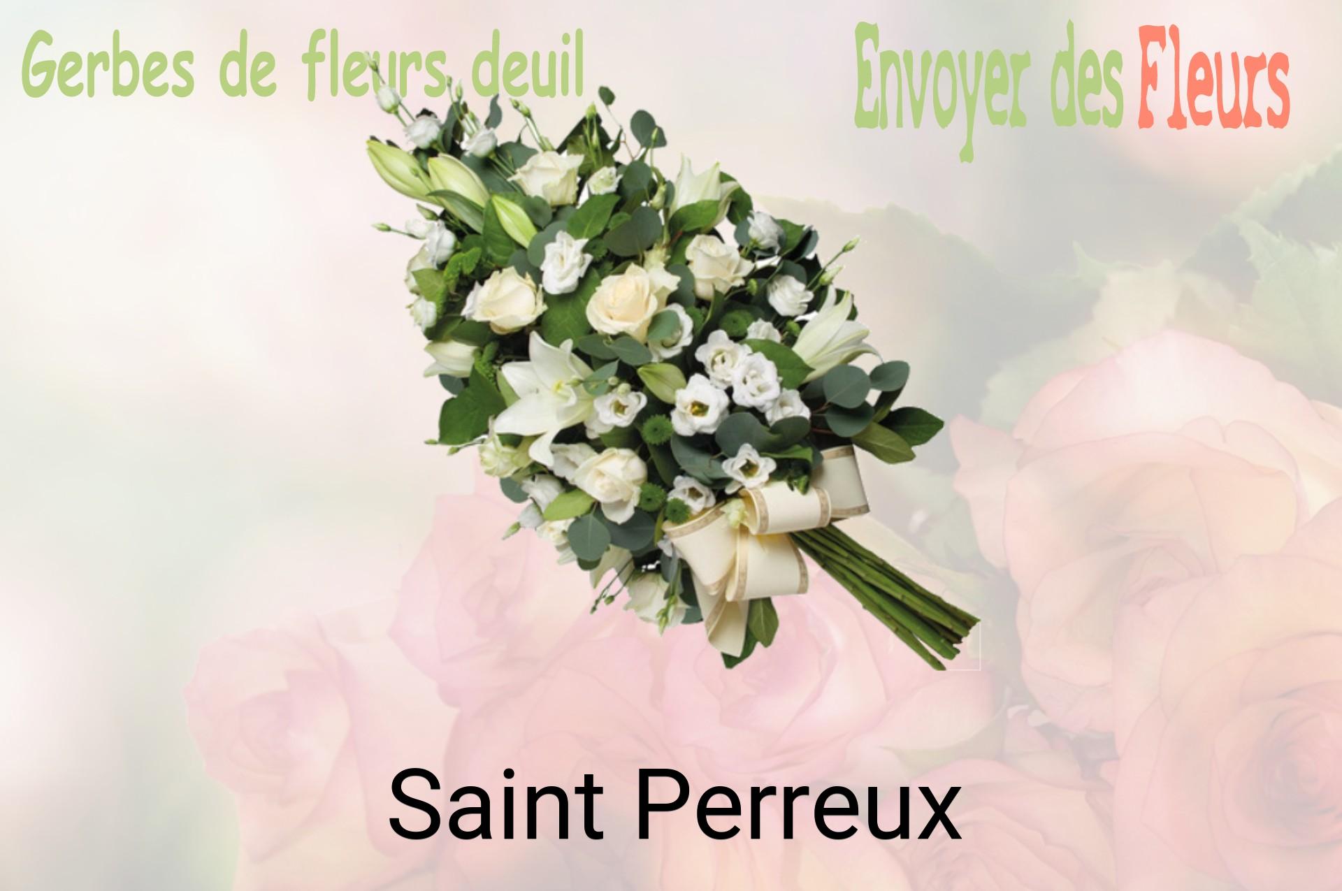 Gerbe de fleurs de deuil livrée à Saint-Perreux